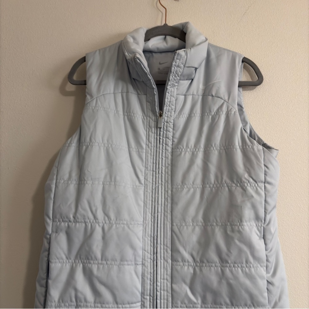 Nike Women's Gray Blue Platinum Puffer Vest Large - Picture 5 of 11